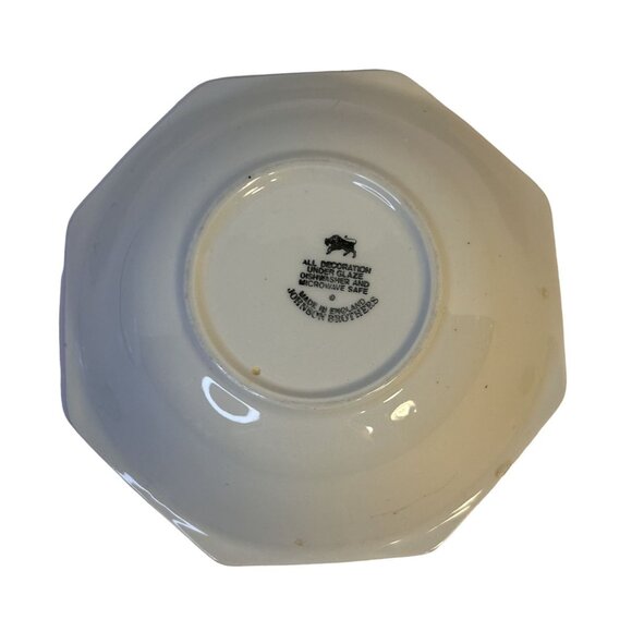 Johnson Brothers Madison Pattern 8-Sided Floral Design Set-2 Coupe Cereal Bowls - Picture 7 of 8